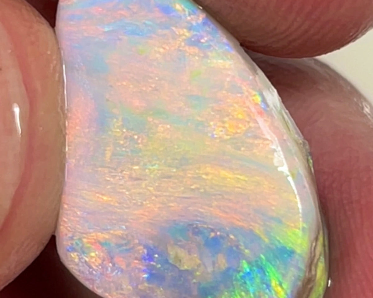 Stunning Big Sized Seam opal rub One for the Ladies :) Lightning Ridge 15.75cts Gorgeous Pink hue Loaded with orange dominant fires  21.00x 14.00x 7.00mm NEW962