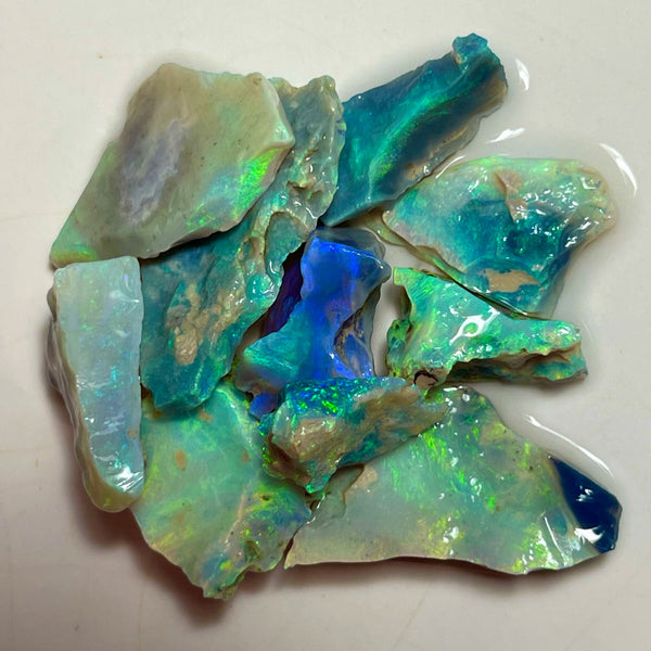 Bling parcel for Cutters 73.00cts Grawin Seams opal rough Full of Stunning High end Bright Multicolour cut yourself some Gems :) 30x15x3 to 14x10x4mm NEW921