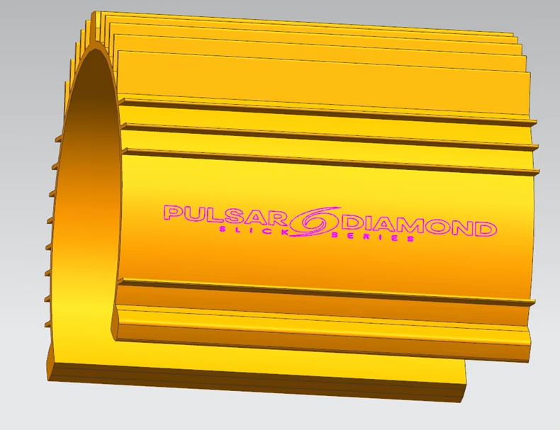 PULSAR DIAMOND® Gold Anodised Aluminium Motor Cooler / Heat Sink Fits various  6"/150mm Cabbing Machines Like Pulsar / Vevor / Cab King / Others Pimp Your Lapidary machine Now