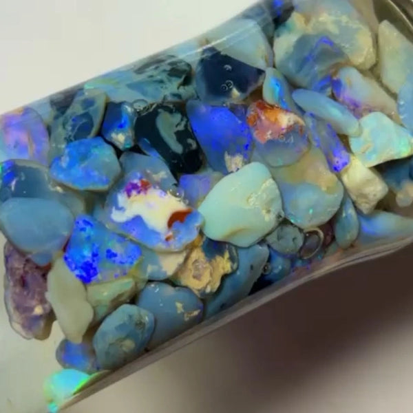Knobby Seam & Fossil opal rough Lightning Ridge 255.00cts Lots Bright Colours to go at 18x9x6 to 8x6x4mm NSW167