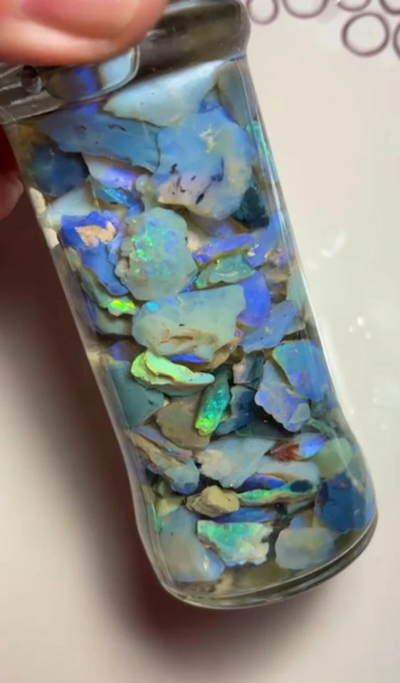 Lightning Ridge Mostly Seam Opal rough 255.00cts Lots of Colours to go at :) 17x11x6 to 6x5x2 mm Sold as Gamble NSW198