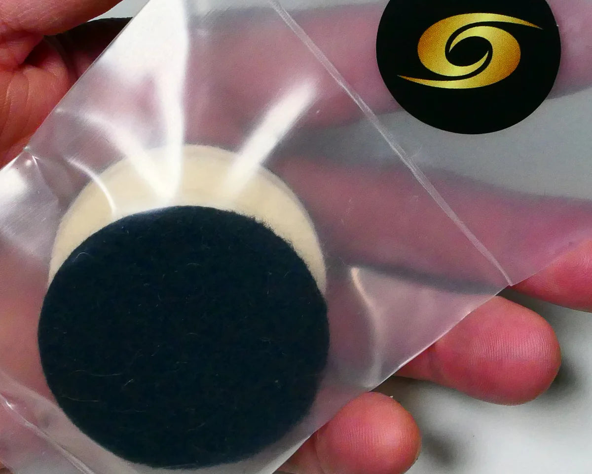 PULSAR DIAMOND® Little Lapper 2"/50mm Felt Polishing Wheels for Cerium oxide and Diamond paste Hook & Loop Backed Pack of 2 Lapidary Rocks Glass