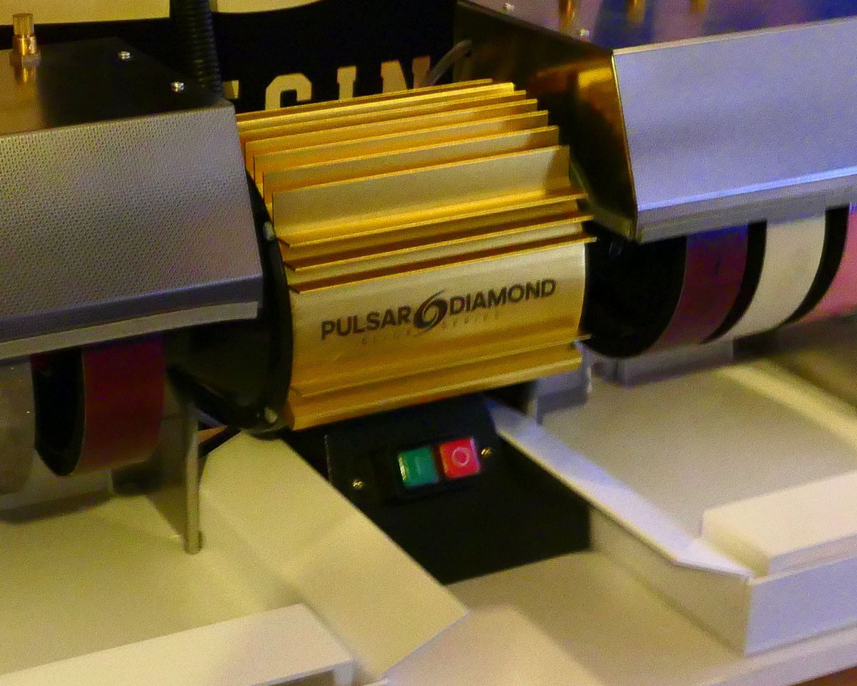 PULSAR DIAMOND® Gold Anodised Aluminium Motor Cooler / Heat Sink Fits various  6"/150mm Cabbing Machines Like Pulsar / Vevor / Cab King / Others Pimp Your Lapidary machine Now