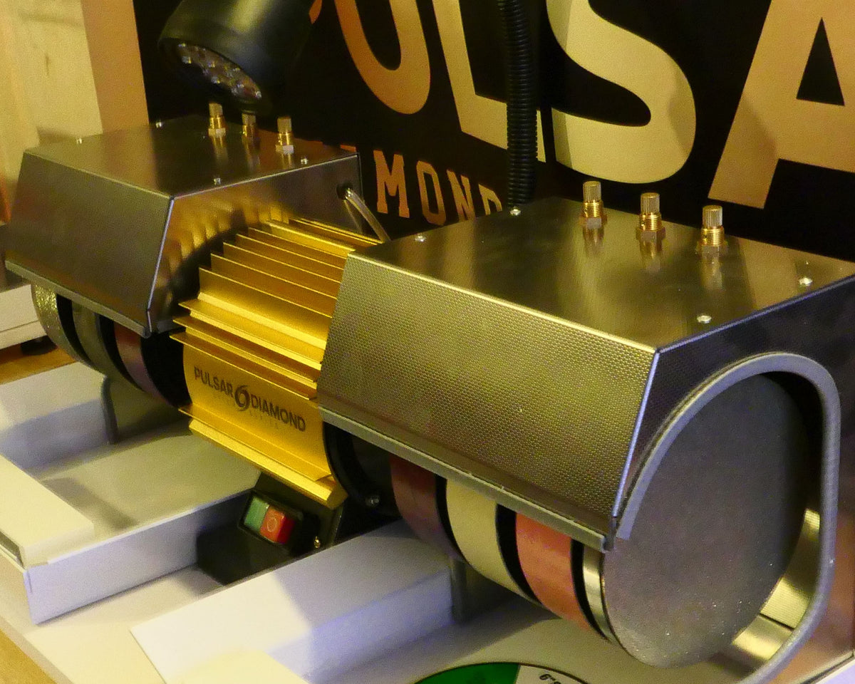 Coming Soon PULSAR DIAMOND® "Slick 6 Pro" Cabbing Machine 6 wheels x 6"/150mm plus Diamond saw & table , Full face magnetic & Centre Hole Flat lap & More . Lapidary Cab Cabber Grinding Polishing Gemstone Cabochon machine