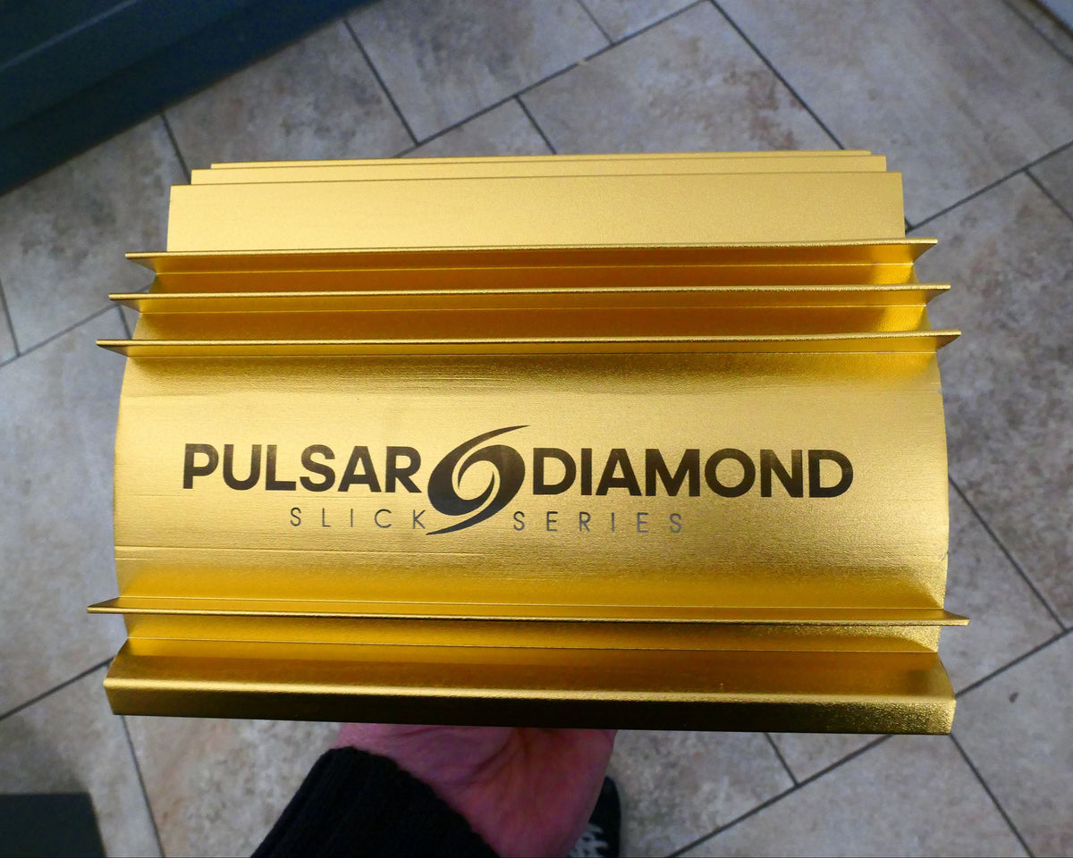PULSAR DIAMOND® Gold Anodised Aluminium Motor Cooler / Heat Sink Fits various  6"/150mm Cabbing Machines Like Pulsar / Vevor / Cab King / Others Pimp Your Lapidary machine Now