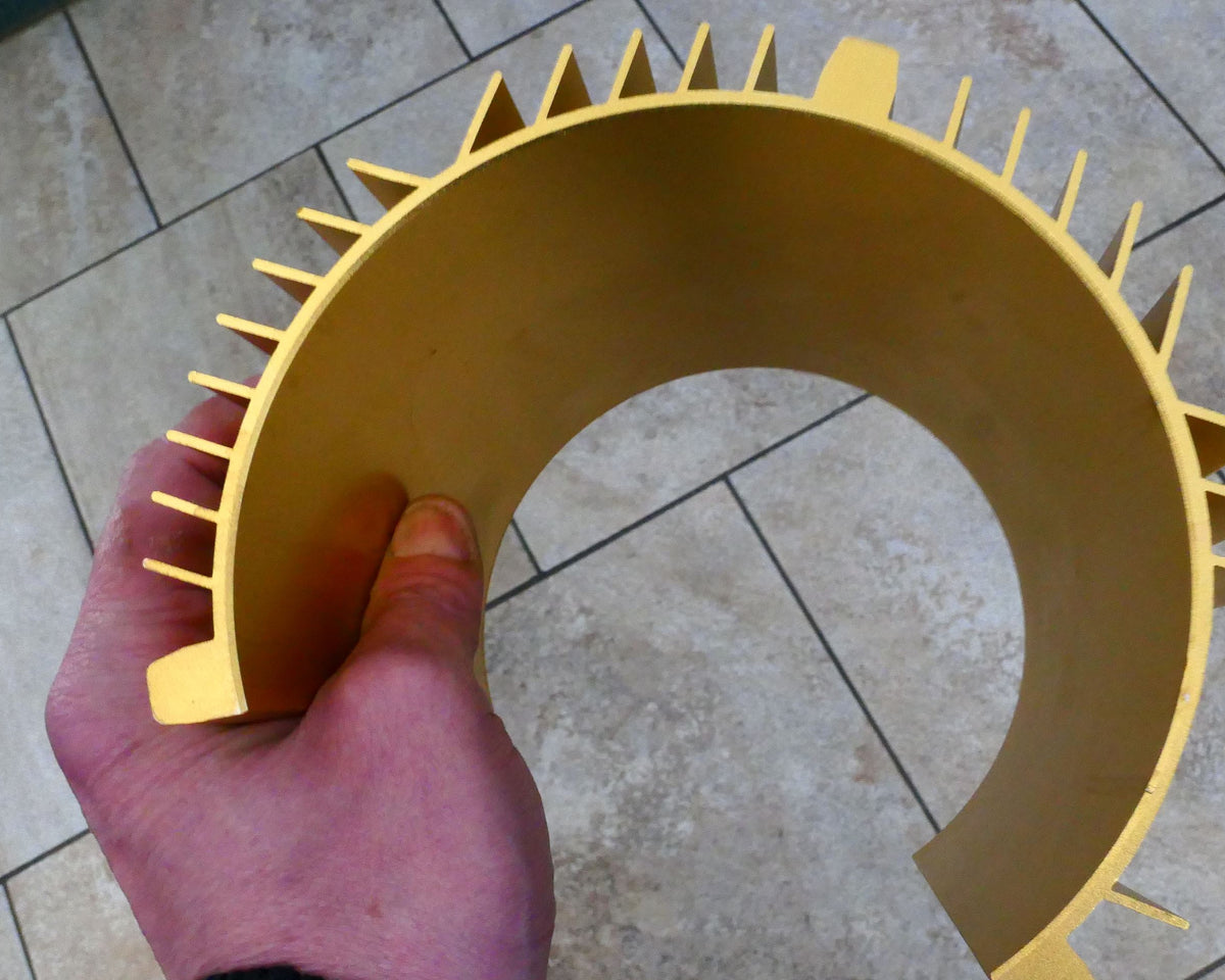 PULSAR DIAMOND® Gold Anodised Aluminium Motor Cooler / Heat Sink Fits various  6"/150mm Cabbing Machines Like Pulsar / Vevor / Cab King / Others Pimp Your Lapidary machine Now