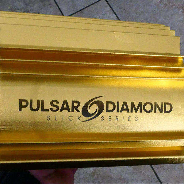 PULSAR DIAMOND® Gold Anodised Aluminium Motor Cooler / Heat Sink Fits various 6"/150mm Cabbing Machines Like Pulsar / Vevor / Cab King / Others Pimp Your Lapidary machine Now