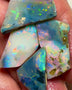 Lightning Ridge Seam opal rub/rough parcel 34.75cts Gorgeous exposed faces with Red/Pink dominant Multifires to Polish & Set 25x11x5mm to 20x14x2mm NEW968
