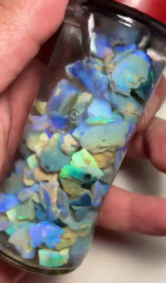 Lightning Ridge Mostly Seam Opal rough 255.00cts Lots of Colours to go at :) 17x11x6 to 6x5x2 mm Sold as Gamble NSW198