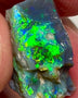 Gem Cutters Black seam opal rough Lightning Ridge 15.95cts Gorgeous Bright Multicolours showing potential Chinese writing /script pattern to cut 20.00x 14.00x 10.00mm NEW961
