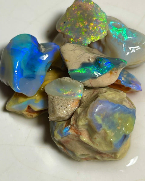 Super Bright & colourful knobby & seam rough 79.00cts Lighting Ridge Stunners to cut & polish  21x20x17 to 10x9x7 mm NEW919