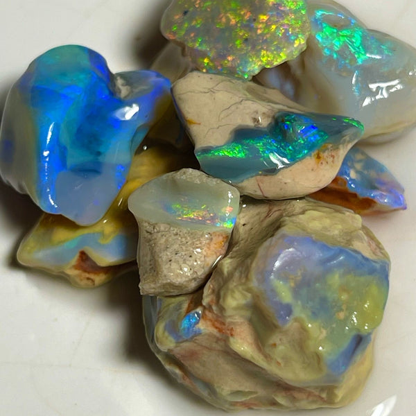 Super Bright & colourful knobby & seam rough 79.00cts Lighting Ridge Stunners to cut & polish  21x20x17 to 10x9x7 mm NEW919