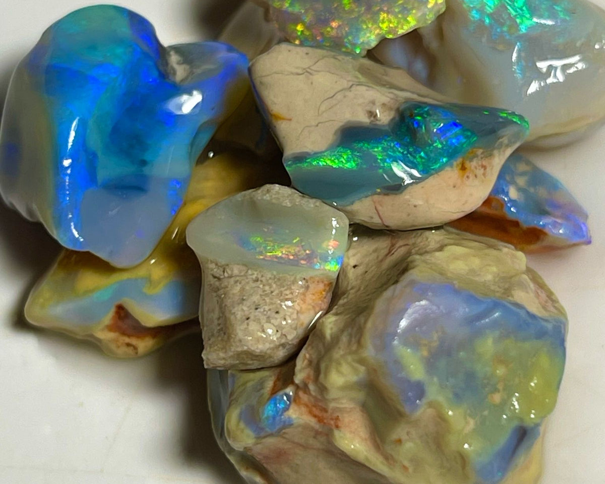 Super Bright & colourful knobby & seam rough 79.00cts Lighting Ridge Stunners to cut & polish  21x20x17 to 10x9x7 mm NEW919