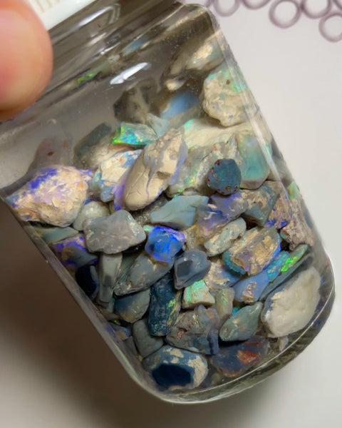 Lightning Ridge Knobby opal rough 430.00cts Lots of colours sold as gamble 20x14x8 to 4x3x2mm NSW071