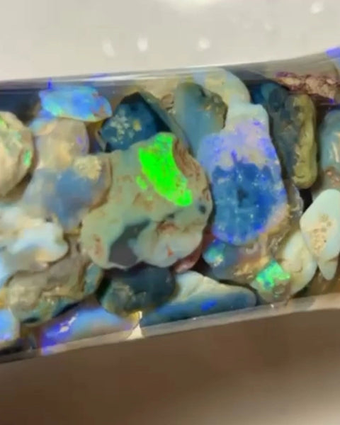 Knobby Seam & Fossil opal rough Lightning Ridge 315.00cts Lots Bright Colours to go at 18x10x8 to 10x7x3 mm NEW909