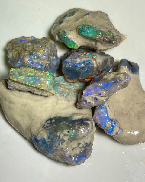 Lightning Ridge Knobby opal formation rough 200.00cts Lots of colours sold as gamble/Collectors 40x30x13 to 15x12x8mm NSW072