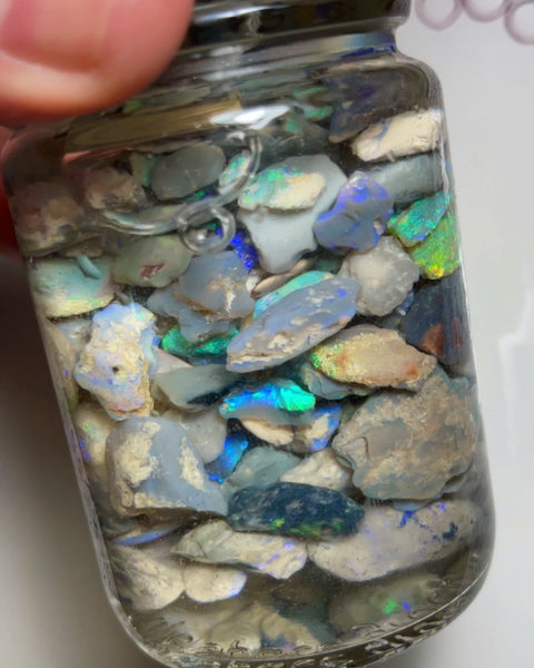 Lightning Ridge Knobby opal rough 430.00cts Lots of colours sold as gamble 20x14x8 to 4x3x2mm NSW071