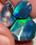 Lightning Ridge Black opal rubs/rough Trio 14.10cts Gorgeous faces with Multifires including some reds 18x14x4mm to 12x7x1.5mm NSW120