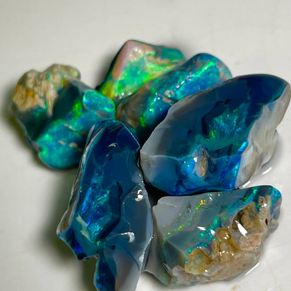 Mulga® Bright Black Opal Seam parcel Inc Some Reds/Pinks 56.75cts Wee Warra plains Material To cut  25x15x10mm to 12x9x5mm NEW950