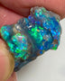 Blues & Greens on Black rough opals of Lightning Ridge 21.50cts Gorgeous Bright colours to cut 21x13x4 to 14x7x7mm NSW123
