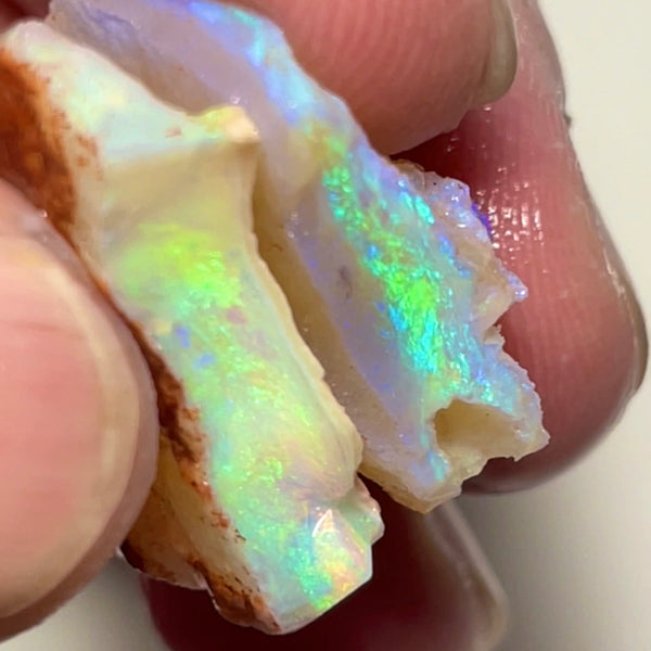Coober Pedy Gem Seam rough opal Cutters 35.00cts Big Size Gorgeous Bright Multicolour bars  25x20x5 & 25x15x6 mm NSW088
