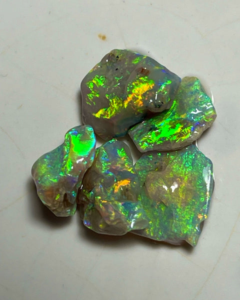 Ultra Bright Cutters Candy® knobby opal rough 9.00cts  Lightning Ridge Little Stunners with Yellow/Gold/Orange dominant fires 12x9x3 to 10x6x2 mm NEW916