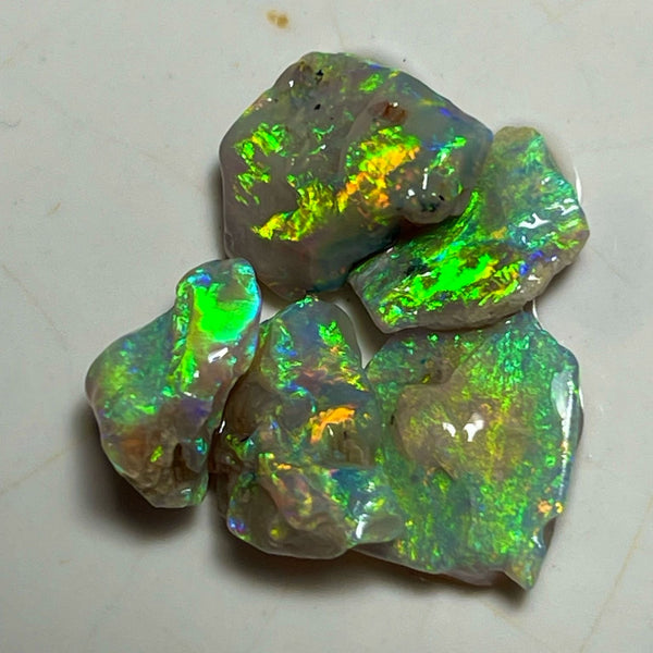 Ultra Bright Cutters Candy® knobby opal rough 9.00cts  Lightning Ridge Little Stunners with Yellow/Gold/Orange dominant fires 12x9x3 to 10x6x2 mm NEW916
