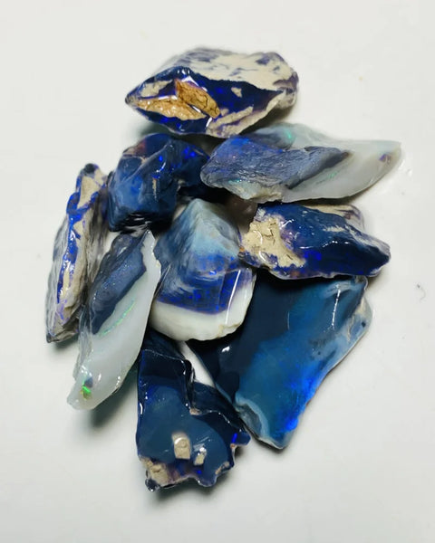 Lightning Ridge Rough Black & Dark Seams Opal Parcel 70cts Lots of Potential & Cutters Lots Bright colours & bars 20x15x3mm to 12x10x5mm WSY72