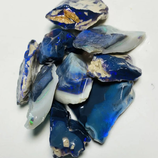 Lightning Ridge Rough Black & Dark Seams Opal Parcel 70cts Lots of Potential & Cutters Lots Bright colours & bars 20x15x3mm to 12x10x5mm WSY72