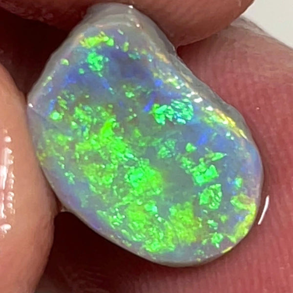 Gorgeous Dark Base knobby opal rub/rough 3.95cts Green dominant Multifires to gorgeous face  13.000 x 8.000 x 5.000mm NSW122