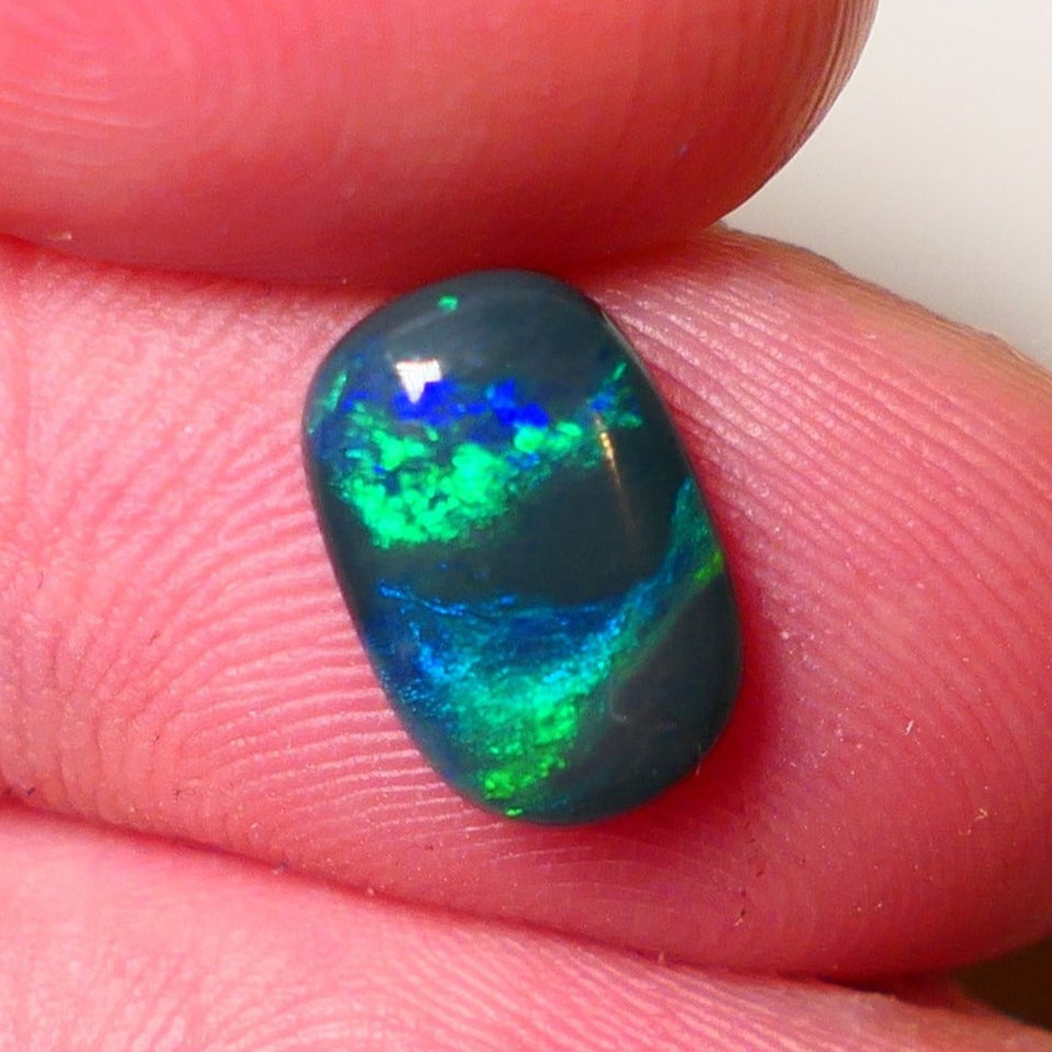 Australian Black Opal Gemstone 1.45cts Gem Grade Mulga® N4 Black Body Tone B4 Brightness Stunning Multifires 10x7x2.5mm UK02