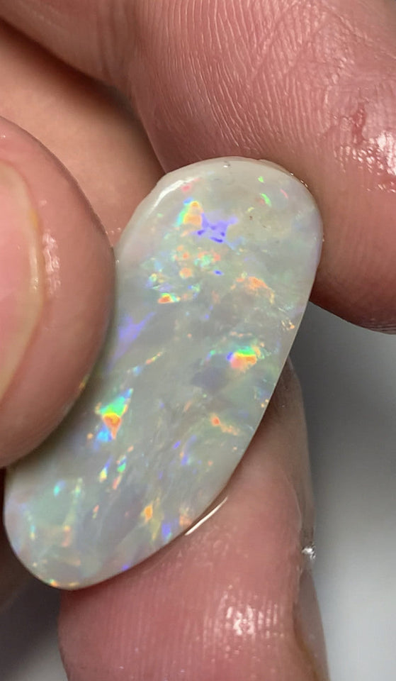 Lightning Ridge Dark Opal Rough / Rub / Preform High Grade 7.6cts Big Gem Quality amazing Bright Multi fires 27x13x2mm WSH62