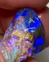 Super Bright Vivid & vibrant Blues on Black Crystal base knobby rough opal 18.75cts From Lightning Ridge Material to cut & polish a Gem  18.000 x 15.000 x 10.000 mm NSW155