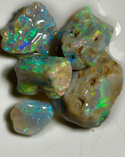 Bright & Vibrant Multicolour Knobby opal rough 31.00cts Stunning Lighting Ridge Material to cut 18x17x7 to 10x9x5 mm NEW903