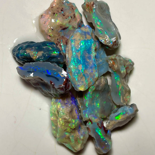 Cutters Knobby Parcel Lightning Ridge opal rough 72.75cts Nice size rough to cur with lots of Bright Multicolours 20x16x6mm to 10x7x4mm NEW960