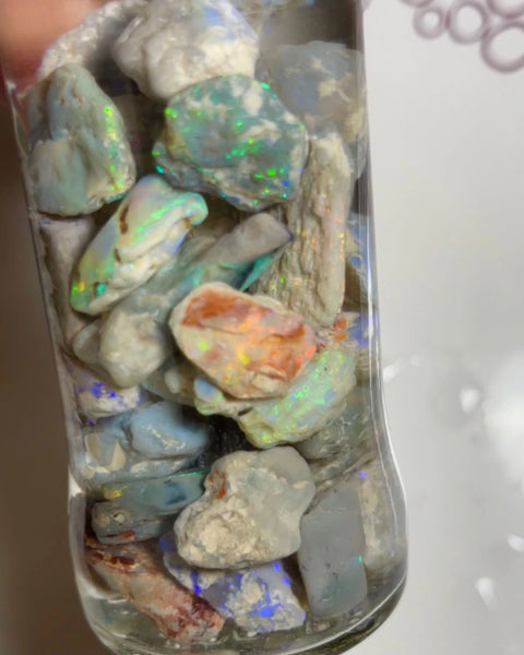 Lightning Ridge knobby opal rough 235cts Lots Multicolours to gamble 26x11x3 to 13x8x3mm NSW079 (jar not included)