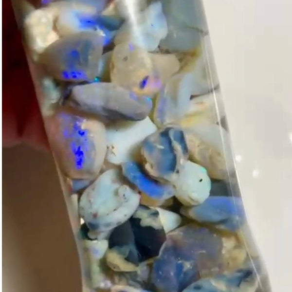 Knobby & Seam opal rough from Lightning Ridge 265.00cts Potch & Lots of colours to gamble 17x16x7mm to 7x7x3mm NSW182