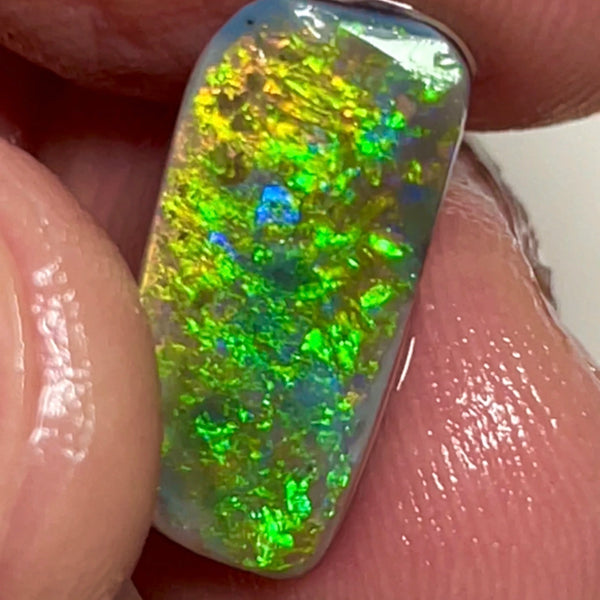 Gem Rub Of Lightning Ridge 4.95cts Stunning Super Bright & gorgeous Electric Multifires for setting in fine jewellery  17.00x 8.00x 3.00mm NSW069