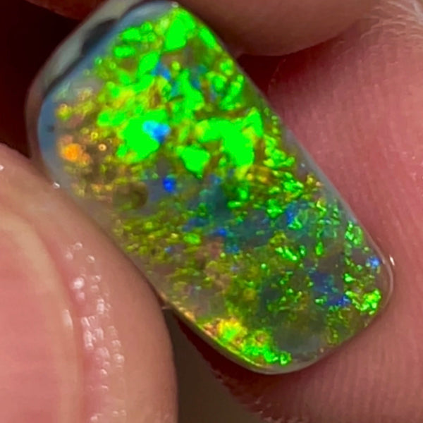 Gem Rub Of Lightning Ridge 4.95cts Stunning Super Bright & gorgeous Electric Multifires for setting in fine jewellery  17.00x 8.00x 3.00mm NSW069