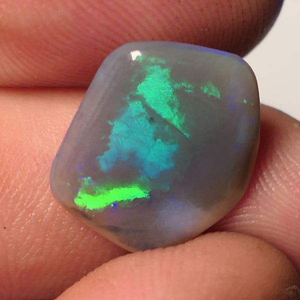 Lightning Ridge Dark Opal Gemstone Big 4.5cts Jewellery Grade  N5 Body Tone B3 Brightness Directional Broad Zones of Vibrant Multifires 15x13x3mm WAC64