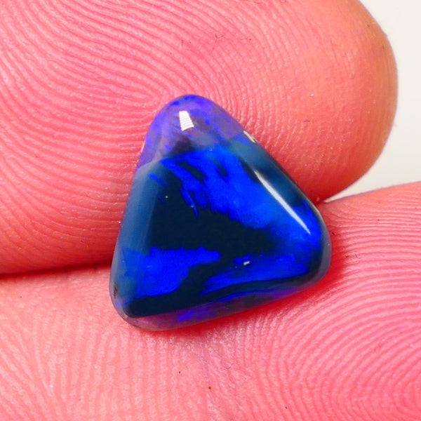Lightning Ridge Black opal Picture Stone Gemstone 3.1cts Polished ready for setting Nice Bright Blue colours 12x12x3mm 0650