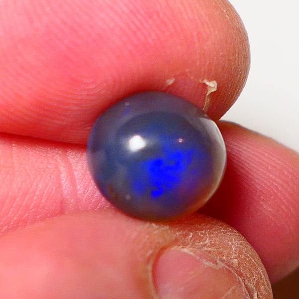 Lightning Ridge Dark Crystal Opal Super High Dome Gemstone 5.75cts Jewellery Grade N5 Body Tone B3 Brightness  Rolling Flash Royal Blues in deep bar 11x10x7mm 0707