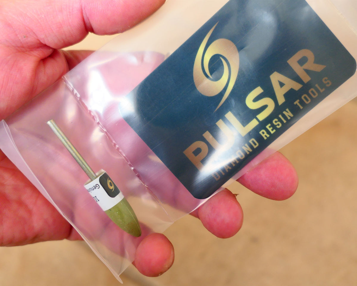 PULSAR™ DIAMOND RESIN POINTS MK2'S COLOUR CODED LAPIDARY BURRS FOR DREMEL & ROTARY TOOLS 3MM SHAFT POLISH SINGLE 1x 10,000 GRIT