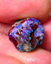Lightning Ridge Rough Opal 7.75cts Dark Base Gamble Knobby formation Gorgeous blue fires 14x14x9mm NS106