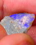 Lightning Ridge Rough rub Opal 3.15cts Dark Base blue dominant fires to cut and polish 15x13x3mm NSW132