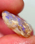 Lightning Ridge Rough Opal 11.25cts Dark Base Crystal Gamble Knobby blue dominant fires with flashes of yellows 18x14x7mm  NSW131