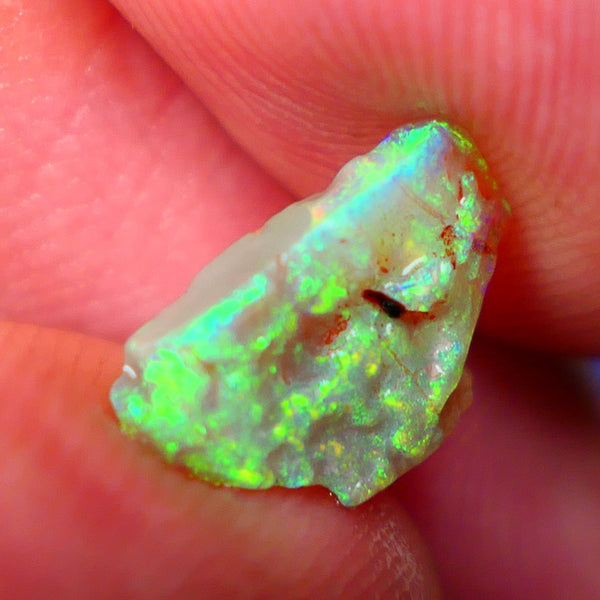 Lightning Ridge Dark base Seam opal 1.65cts Small But packing Ultra Bright Gorgeous Yellow dominant Multifires  12x7x2mm GMB-010