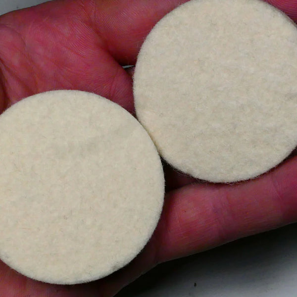 PULSAR DIAMOND® Little Lapper 2"/50mm Felt Polishing Wheels for Cerium oxide and Diamond paste Hook & Loop Backed Pack of 2 Lapidary Rocks Glass