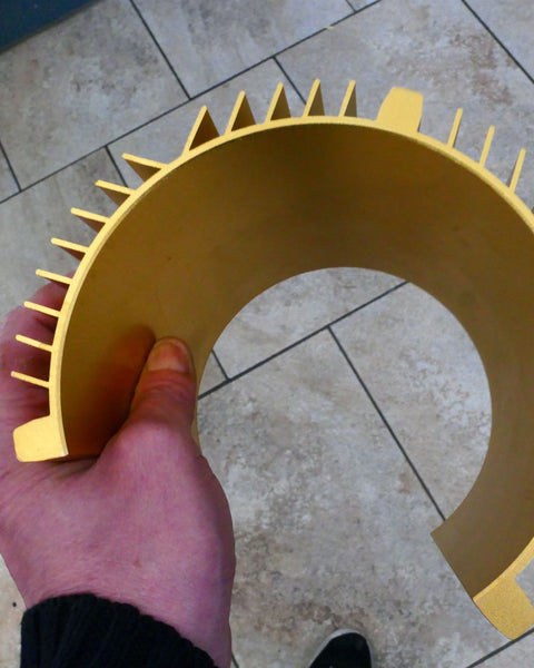 PULSAR DIAMOND® Gold Anodised Aluminium Motor Cooler / Heat Sink Fits various  6"/150mm Cabbing Machines Like Pulsar / Vevor / Cab King / Others Pimp Your Lapidary machine Now