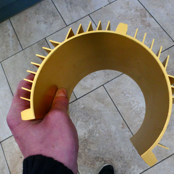 PULSAR DIAMOND® Gold Anodised Aluminium Motor Cooler / Heat Sink Fits various  6"/150mm Cabbing Machines Like Pulsar / Vevor / Cab King / Others Pimp Your Lapidary machine Now